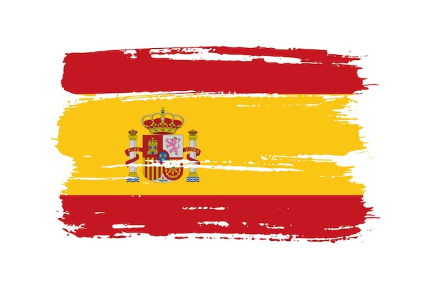 Brush stroke flag of spain.