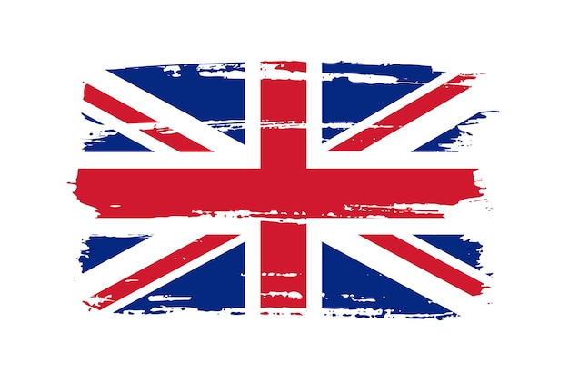 Brush stroke flag of united kingdom.