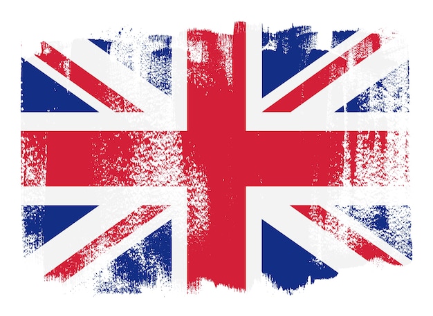 Brush stroke great britain flag