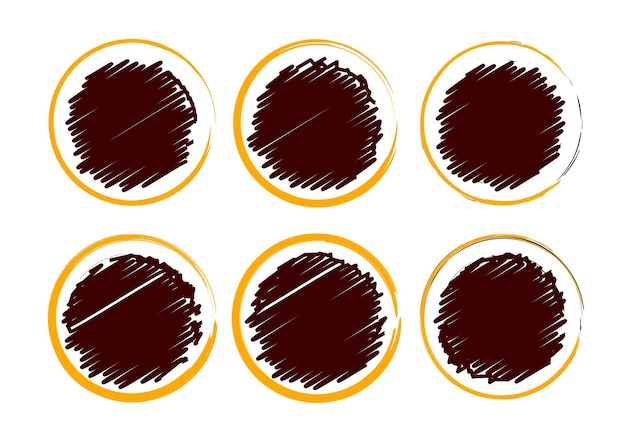 Vector brush stroke paint circle