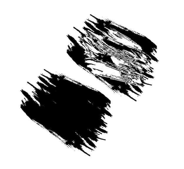 Brush stroke scratch set black and white colorA Black and white brush stroke on a white background