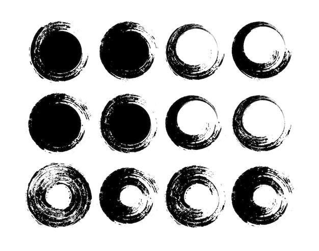 Brush stroke scribble circle stroke frame scribble black and white stroke brush splatter