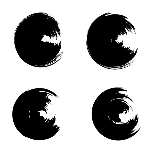 Vector brush stroke set design