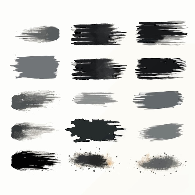 Vector brush stroke set vector paintbrush boxes textures backgrounds for text