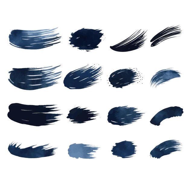 Brush stroke set Vector paintbrush Boxes textures backgrounds for text