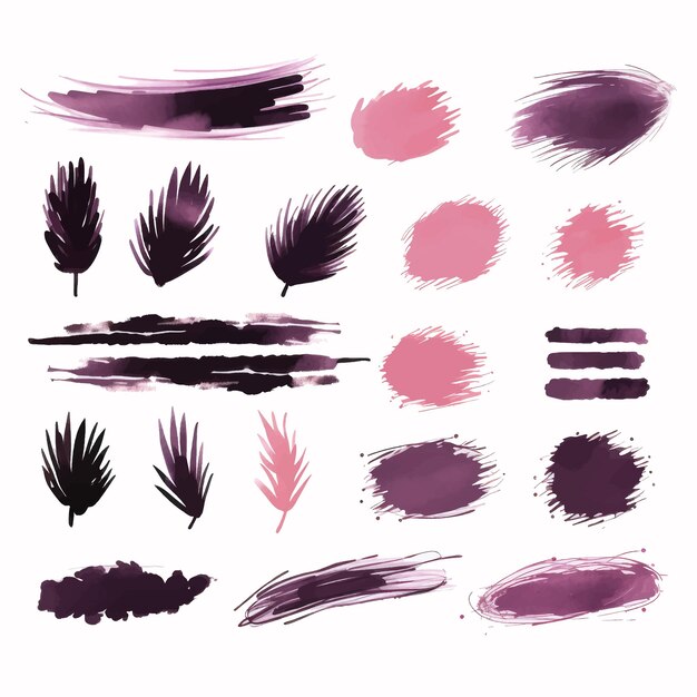 Vector brush stroke set vector paintbrush boxes textures backgrounds for text