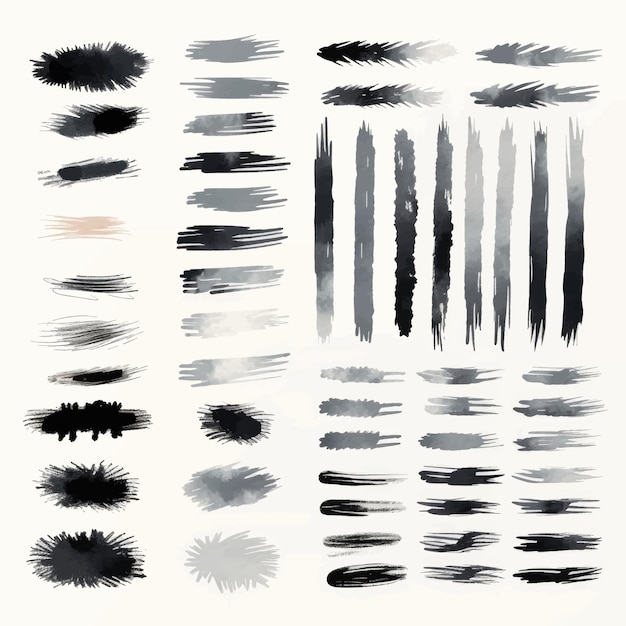 Vector brush stroke set vector paintbrush boxes textures backgrounds for text