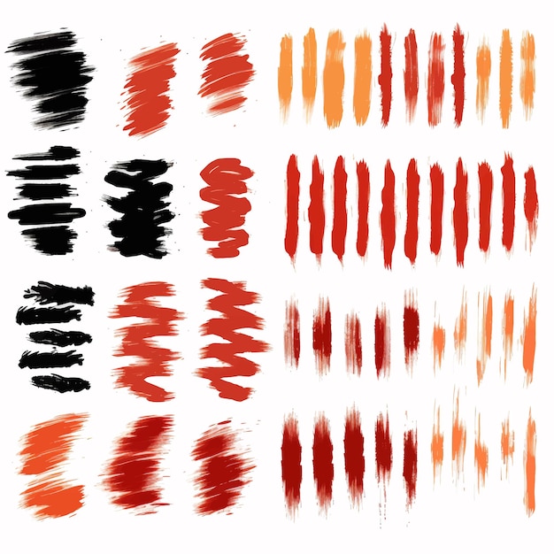 Vector brush stroke set vector paintbrush boxes textures backgrounds for text