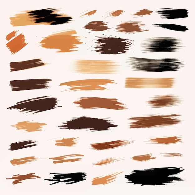 Brush stroke set vector paintbrush boxes textures backgrounds for text