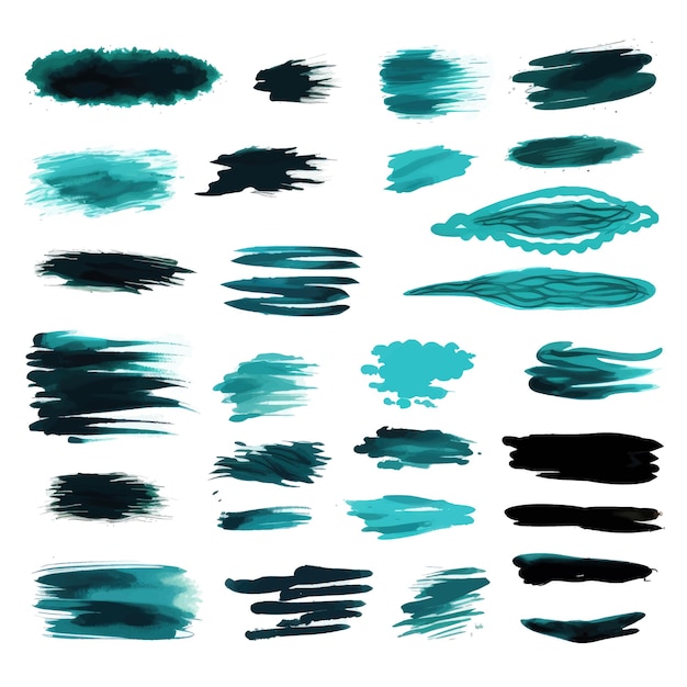 Vector brush stroke set vector paintbrush boxes textures backgrounds for text