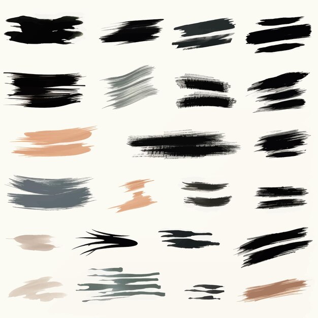 Vector brush stroke set vector paintbrush boxes textures backgrounds for text