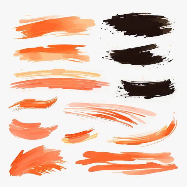 Brush stroke set Vector paintbrush Boxes textures backgrounds for text