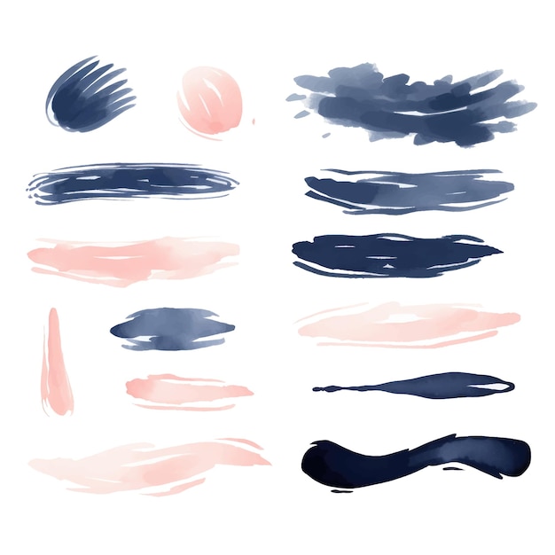 Brush stroke set Vector paintbrush Boxes textures backgrounds for text