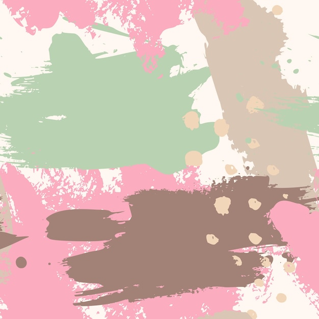 브러시 스트로크 추상 완벽 한 패턴입니다. 그런 지 인쇄 포스터, 브로셔, 카드, 인쇄, 섬유, 커버에 대 한 화려한 배경. 핑크와 민트 색상의 미니멀한 트렌디한 디자인.