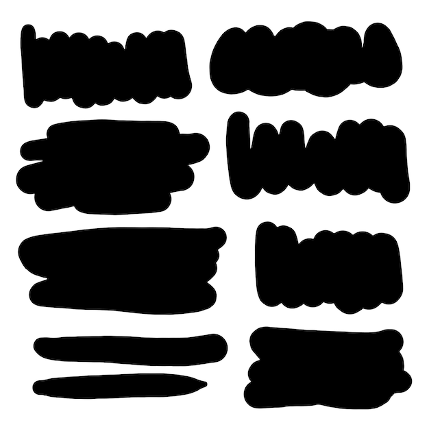 Brush strokes Vector brush set Grunge design element Hand Painted Brush Strokes