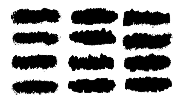 Brush strokes vector collection