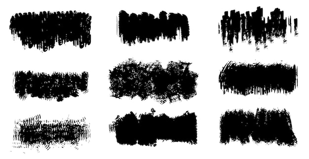 Vector brush strokes vector collection