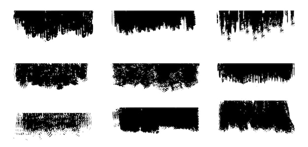 Brush strokes vector collection