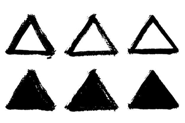 Set di caselle di testo triangolari e cornici