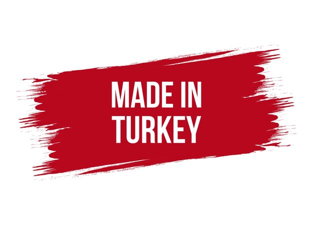 Brush style made in turkey banner vector design illustration