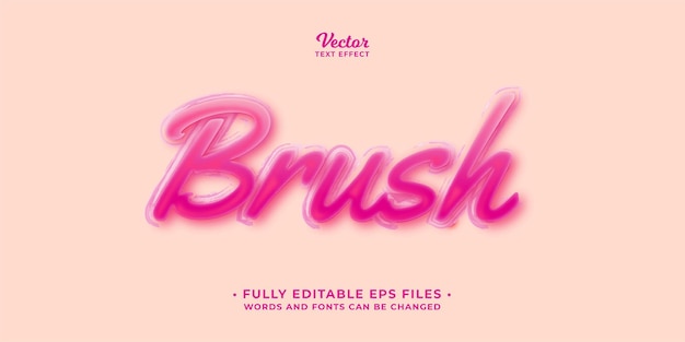 Brush text effect editable eps cc