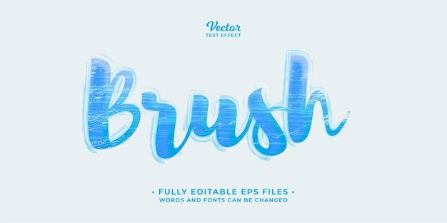 brush text effect editable eps cc