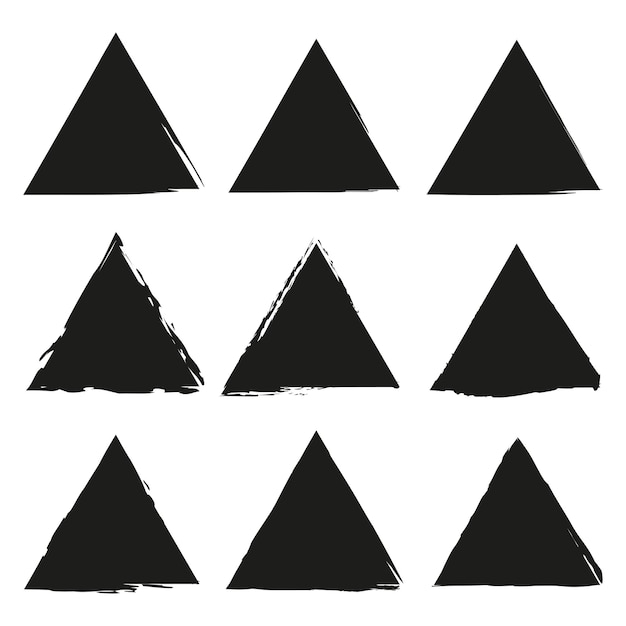 Brush triangles. Vector illustration.