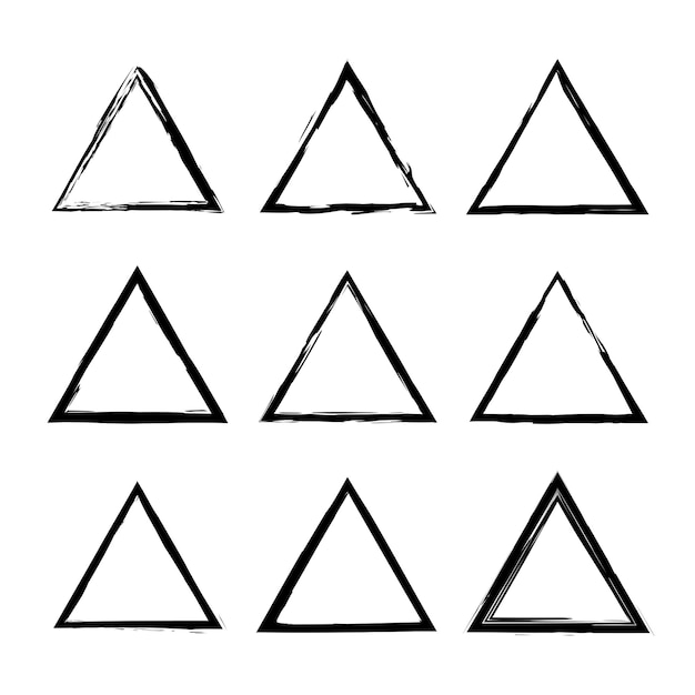 Brush triangles. vector illustration.