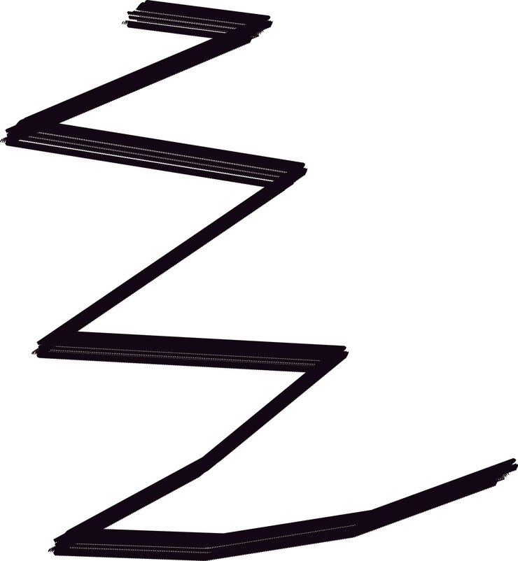 Vector brush zigzag stroke