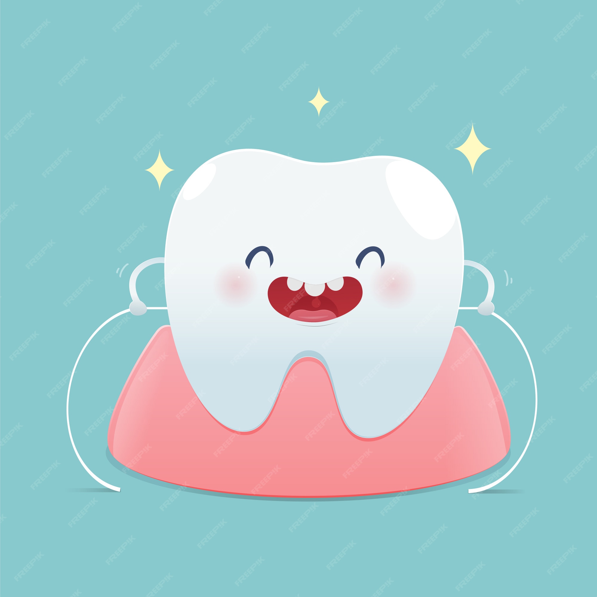 Premium Vector | Brushing teeth flossing, dental floss, illustration and vector design Premium Vector | Brushing teeth flossing, dental floss, illustration and vector design