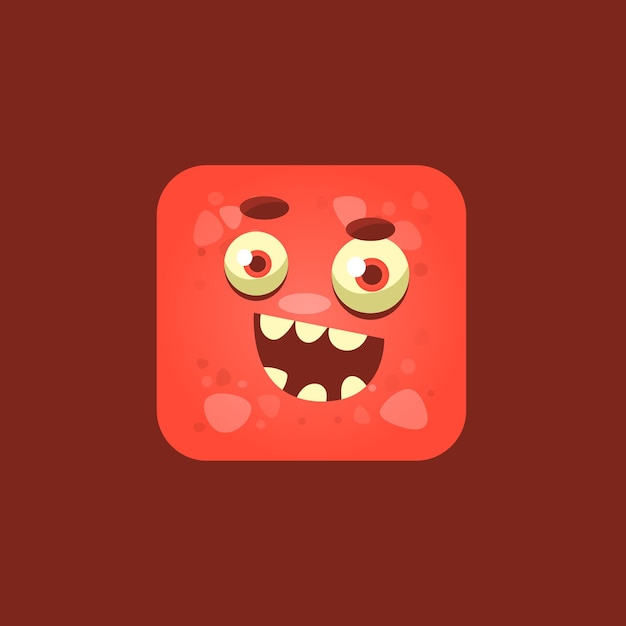 Brutaal rood monster emoji-pictogram