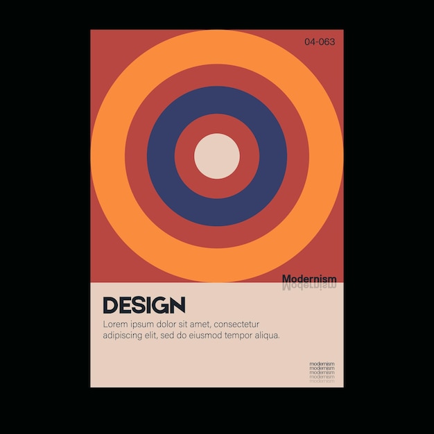 Brutalism inspired graphic design of vector poster cover layout made with vector abstract elements and geometric shapes