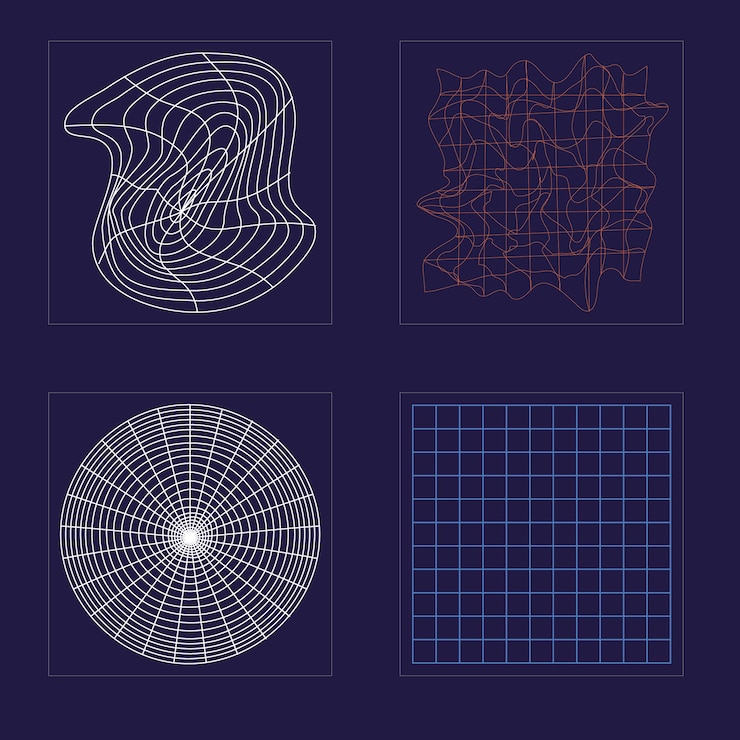 Vector brutalism shapes big collection of abstract graphic geometric symbols flat minimalist icons