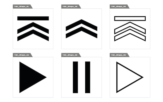 Vettore brutalismo forme straordinarie risorse grafiche elementi per la decorazione grafica