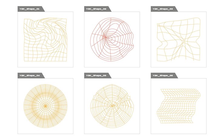 Vector brutalism shapes extraordinary graphic assets elements for graphic decoration