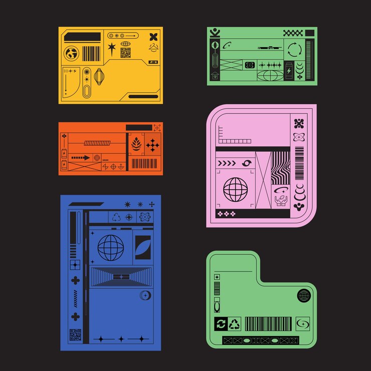 Vector 브루탈리스트 스티커 컬렉션