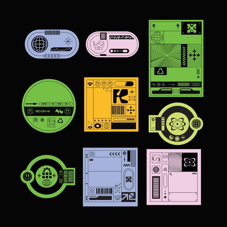 Vector 브루탈리스트 스티커 컬렉션