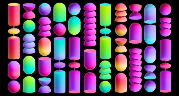 Brutalistische abstracte geometrische vormen en rasters Brutale hedendaagse figuur ovale spiraal vector afbeelding