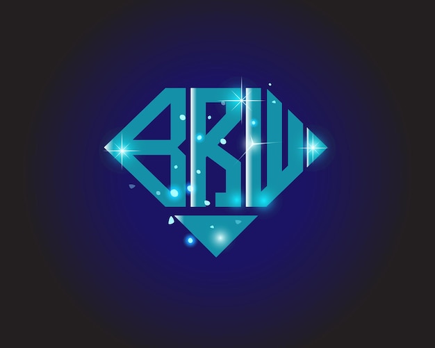 BRW initial modern logo design vector icon template