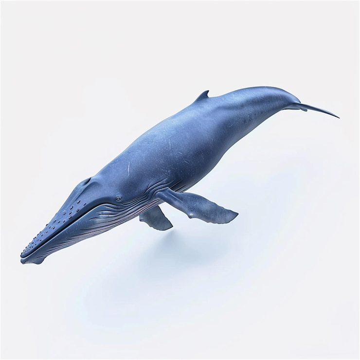 Vector brydes whale in water