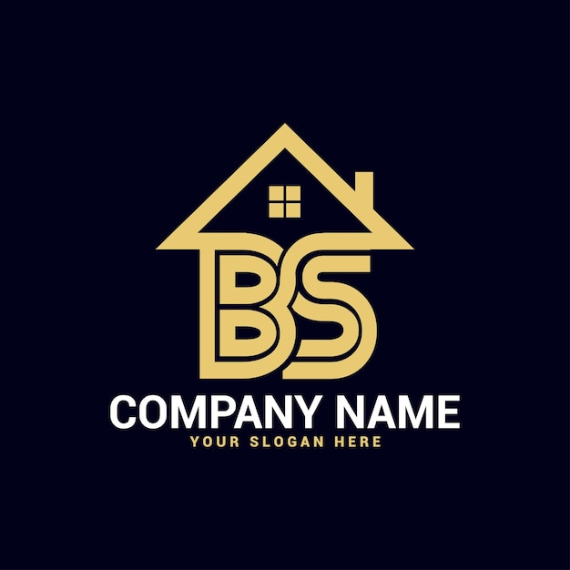 BS,SB Real estate letter logo Vector Template