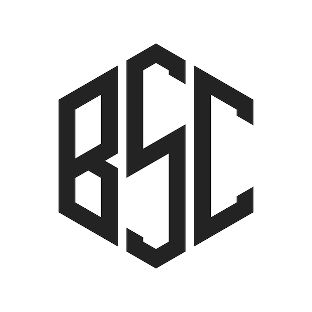 BSCのロゴデザイン: BSCモノグラム (六角形)