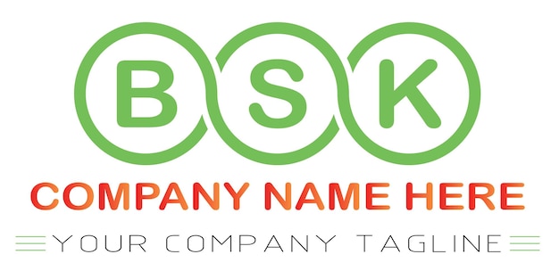 BSK Letter Logo Design