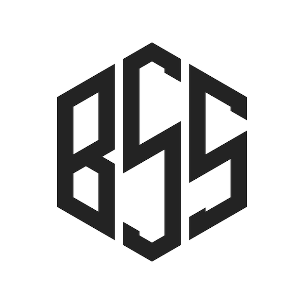 BSS-logoontwerp Initiële letter BSS-monogram Logo met behulp van zeshoekige vorm