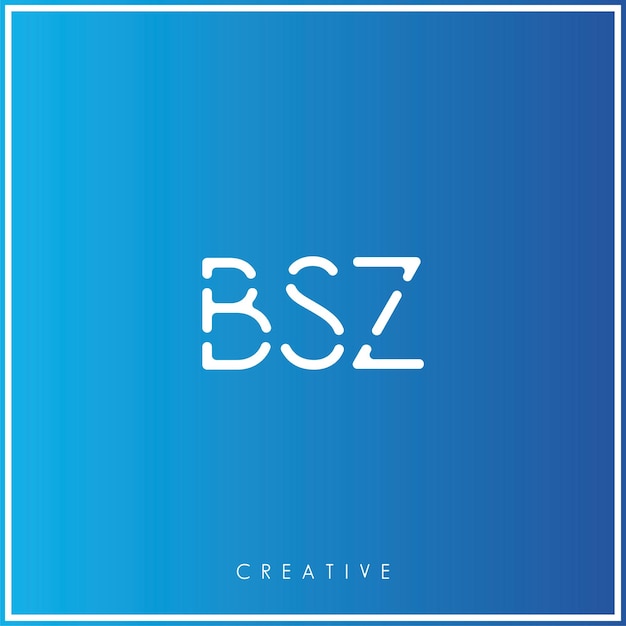 bsz creative vector latter logo design minimal latter logo premium vector illustration monogram