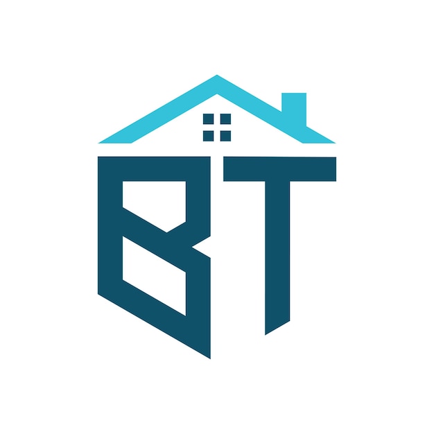 BT House Logo Design Template Letter BT Logo for Real Estate Construction or any House Related Business