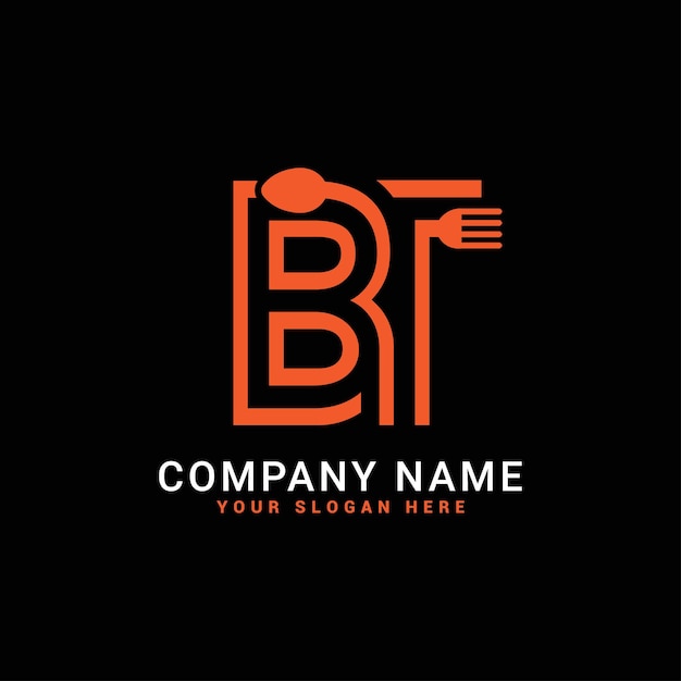 Bt tB Foodrestaurantlepel letter logo