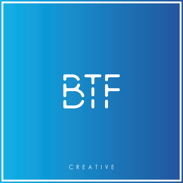 Vector btf creative vector latter logo design minimal latter logo premium vector illustration monogram