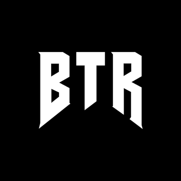 BTR letter logo ontwerp voor technologiebedrijf BTR logo ontwerp zwarte en witte kleurencombinatie BTR logo BTR vector BTR ontwerp BTR icoon BTR alfabet BTR typografie logo ontwerp