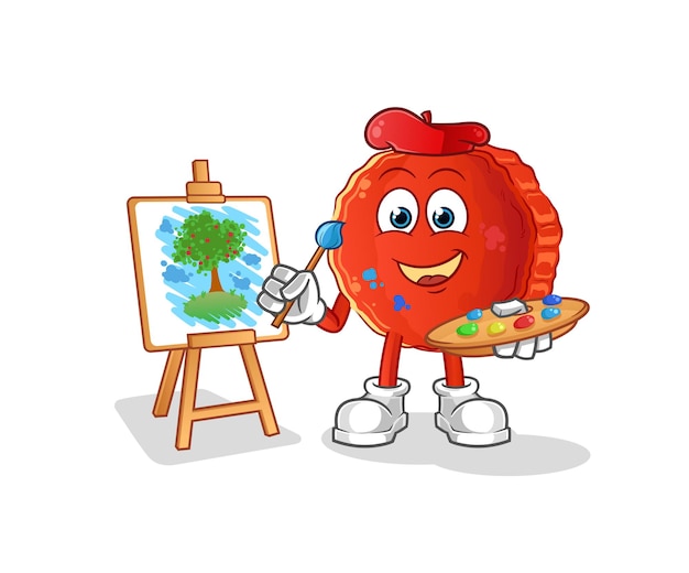 Bubble artist mascot. cartoon vector